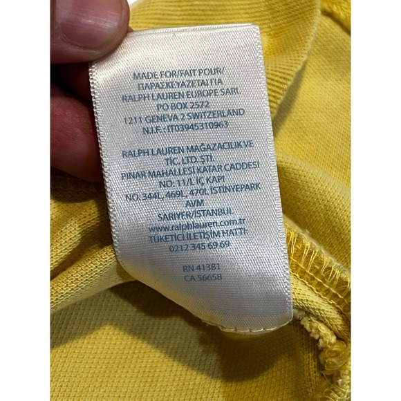 Ralph Lauren Polo Collared Solid Yellow Dress Baby Size 3 months Casual Preppy - Picture 5 of 6